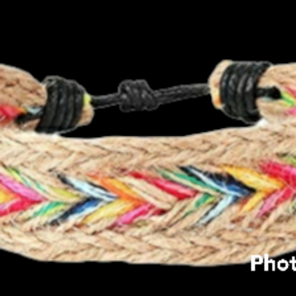 BRAIDED LEATHER & BEAD BRACELET--Made of Pure Hand-made Braided Leather,Rope